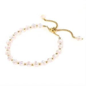 Adjustable Crystal Bead Bracelet