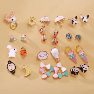 Fun and Whimsical Stud Earrings Set